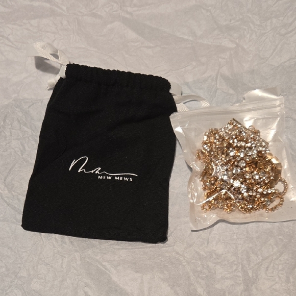 Multi Layered Crystal Necklace In Gold - Picture 4 of 4